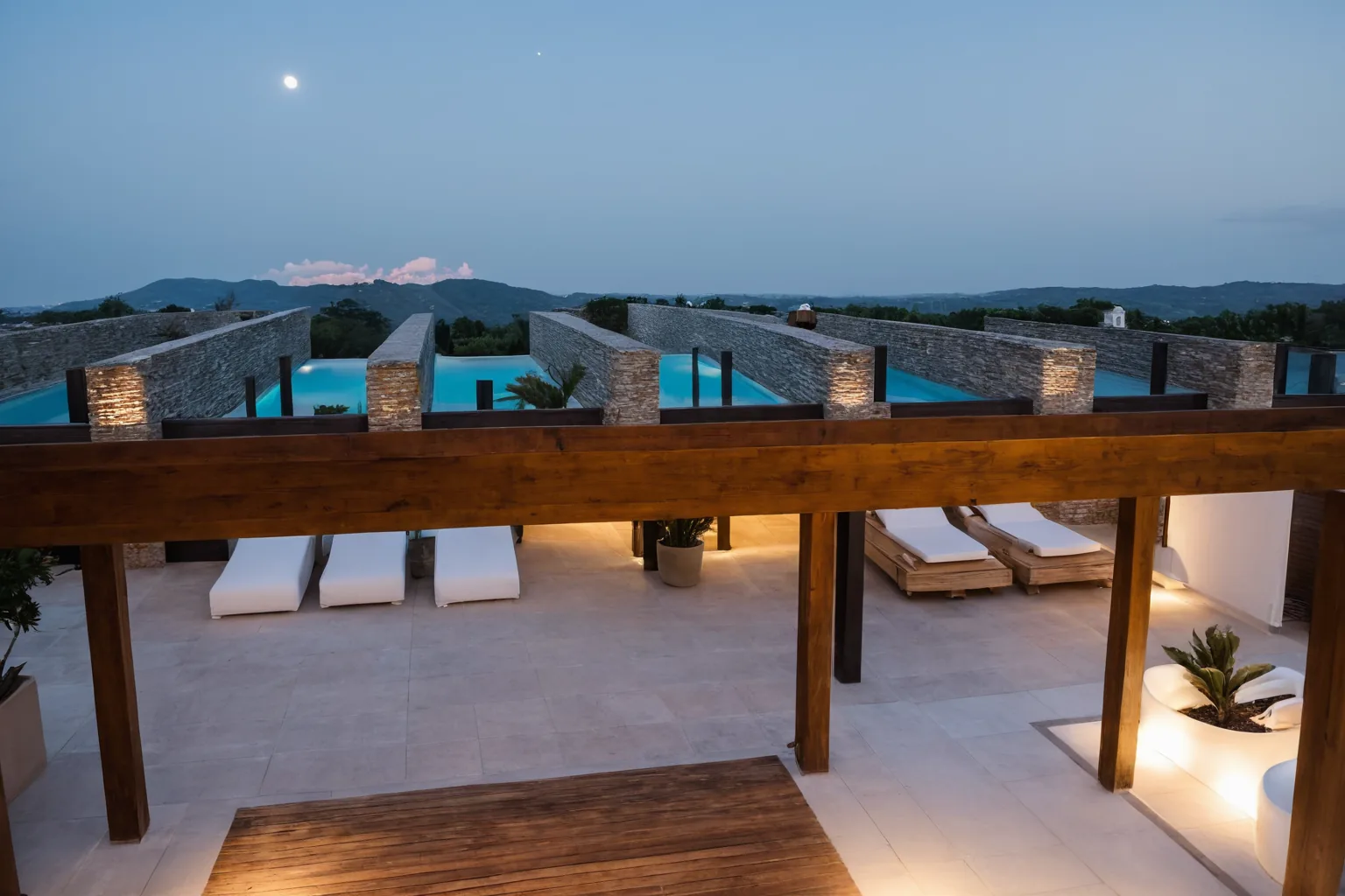 Terraço à noite