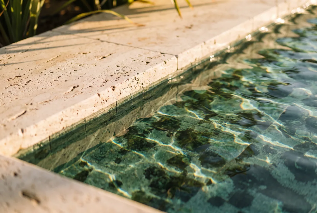 Casa Messapica SMG — Bordo piscina e pietra Hijau