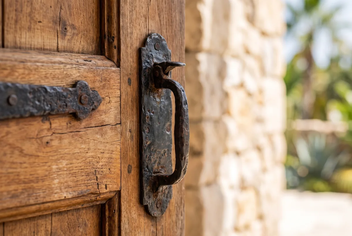 Casa Messapica SMG — Ferramenta della porta d'ingresso
